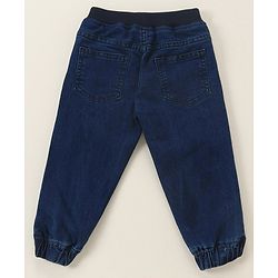 Babyhug Full Length Washed Denim Jeans - Blue