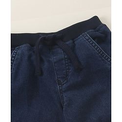 Babyhug Full Length Washed Denim Jeans - Blue