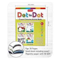 Babyhug Dot to Dot Colouring Activity Books Pack of 4 - English