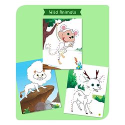 Babyhug Dot to Dot Colouring Activity Books Pack of 4 - English