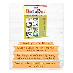 Babyhug Dot to Dot Colouring Activity Books Pack of 4 - English