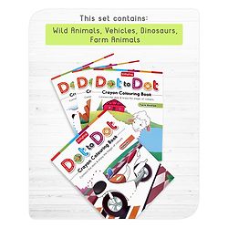 Babyhug Dot to Dot Colouring Activity Books Pack of 4 - English