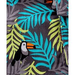 Babyhug Mid Thigh Length Shorts Leafy Print - Grey