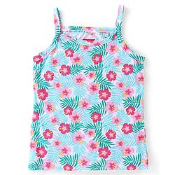 Babyhug Sleeveless Slips Striped & Floral Print Pack of 3 - Blue