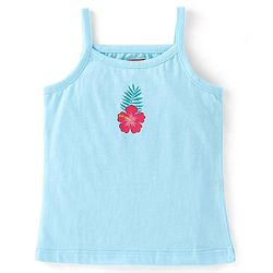 Babyhug Sleeveless Slips Striped & Floral Print Pack of 3 - Blue