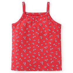 Babyhug 100% Cotton Singlet Floral Print Pack of 3 - Red