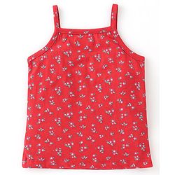 Babyhug 100% Cotton Singlet Floral Print Pack of 3 - Red