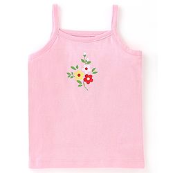 Babyhug 100% Cotton Singlet Floral Print Pack of 3 - Red
