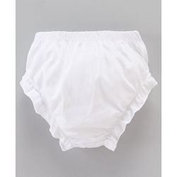 Babyhug 100% Cotton Knit Panties Pack of 7 Fruits & Day Printed - White