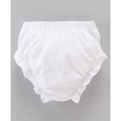 Babyhug 100% Cotton Knit Panties Pack of 7 Fruits & Day Printed - White