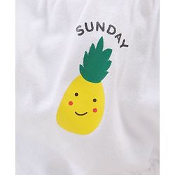 Babyhug 100% Cotton Knit Bloomers Pack of 7 Fruits & Day Printed - White