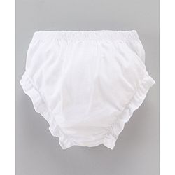 Babyhug 100% Cotton Knit Panties Pack of 7 Fruits & Day Printed - White