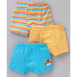 Babyhug 100% Cotton Briefs Stripes & Tiger Print Pack of 3- Multicolor