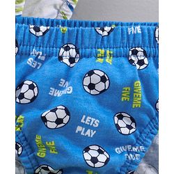 Babyhug Cotton Knit Printed Antibacterial Briefs Pack Of 3 - Multicolour