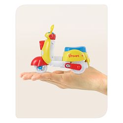 Babyhug Mini Scooter Toy -Blue | Friction Powered Push & Go Scooter with Moving Handle | Enhances Motor Skills & Coordination | Ideal Gift for 3+ Years | Child-Safe | BIS Certified