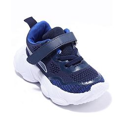 Cute Walk by Babyhug Sneakers With Velcro Closure Solid - Dark Blue
