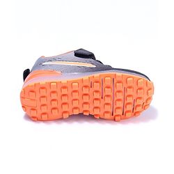 Cute Walk by Babyhug Velcro Closure Sneakers- Black Orange