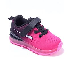 Cute Walk by Babyhug Velcro Closure Sneakers- Black Orange