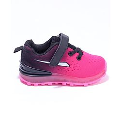 Cute Walk by Babyhug Velcro Closure Sneakers- Black Orange