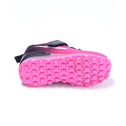 Cute Walk by Babyhug Velcro Closure Sneakers- Black Orange