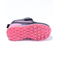 Cute Walk by Babyhug Velcro Closure Sneakers- Black Orange