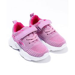 Cute Walk by Babyhug Velcro Closure Sport Shoes Solid- Rose Pink