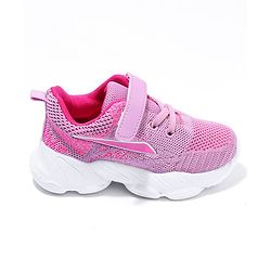 Cute Walk by Babyhug Velcro Closure Sport Shoes Solid- Rose Pink