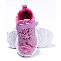 Cute Walk by Babyhug Velcro Closure Sport Shoes Solid- Rose Pink