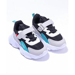 Cute Walk by Babyhug Sneaker Shoes With Velcro Closure - Black Light Grey