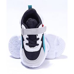Cute Walk by Babyhug Sneaker Shoes With Velcro Closure - Black Light Grey