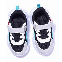 Cute Walk by Babyhug Sneaker Shoes With Velcro Closure - Black Light Grey