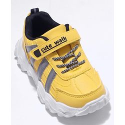 Cute Walk by Babyhug Shoes With Velcro Closure - Yellow