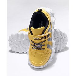 Cute Walk by Babyhug Shoes With Velcro Closure - Yellow