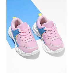 Cute Walk by Babyhug Sport Shoes With Tie Up Laces - Pink