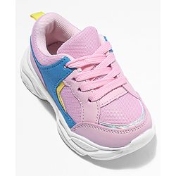 Cute Walk by Babyhug Sport Shoes With Tie Up Laces - Pink