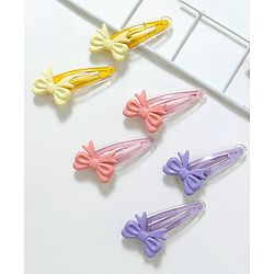 Babyhug Free Size Snap Clips Pack of 6 - Pink Purple Yellow