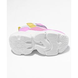 Cute Walk by Babyhug Velcro Closure Sneakers- Pink White