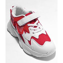 Cute Walk by Babyhug Velcro Closure Sport Shoes- Red