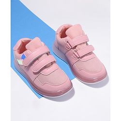 Cute Walk by Babyhug Velcro Closure Sneakers- Pink