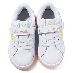 Cute Walk by Babyhug Sport Shoes With Velcro Closure - White