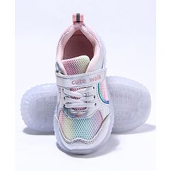 Cute Walk by Babyhug Sport Shoes With Velcro Closure - Silver