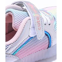 Cute Walk by Babyhug Sport Shoes With Velcro Closure - Silver