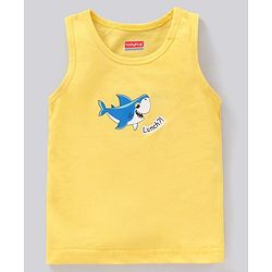 Babyhug 100% Cotton Sleeveless Sando Vests Stripes & Shark Print Pack of 3- Multicolor