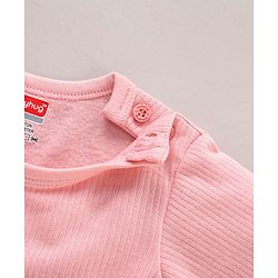 Babyhug Full Sleeves Solid Color Thermal Vest - Pink