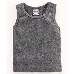 Babyhug Sleeveless Solid Color Thermal Vest - Dark Grey