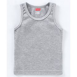Babyhug Sleeveless Thermal Vest - Light Grey