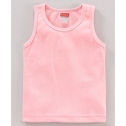 Babyhug Sleeveless Thermal Vests Solid Colour- Pink