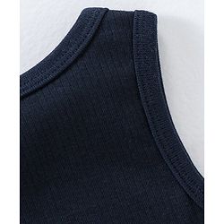 Babyhug Cotton Sleeveless Thermal Solid Sando Vest - Navy