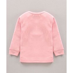 Babyhug Cotton Blend Full Sleeves Thermal Vest Solid Pack of 2 - Pink
