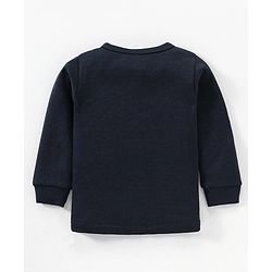 Babyhug Cotton Full Sleeves Solid Thermal Vests Combo Pack of 2 - Navy